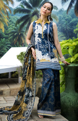 Luxury Lawn By Regalia Unstitched  Lawn Embroidered 3 Piece Suit  - RGLASIBLXL-04- Noor Pop- Summer Collection