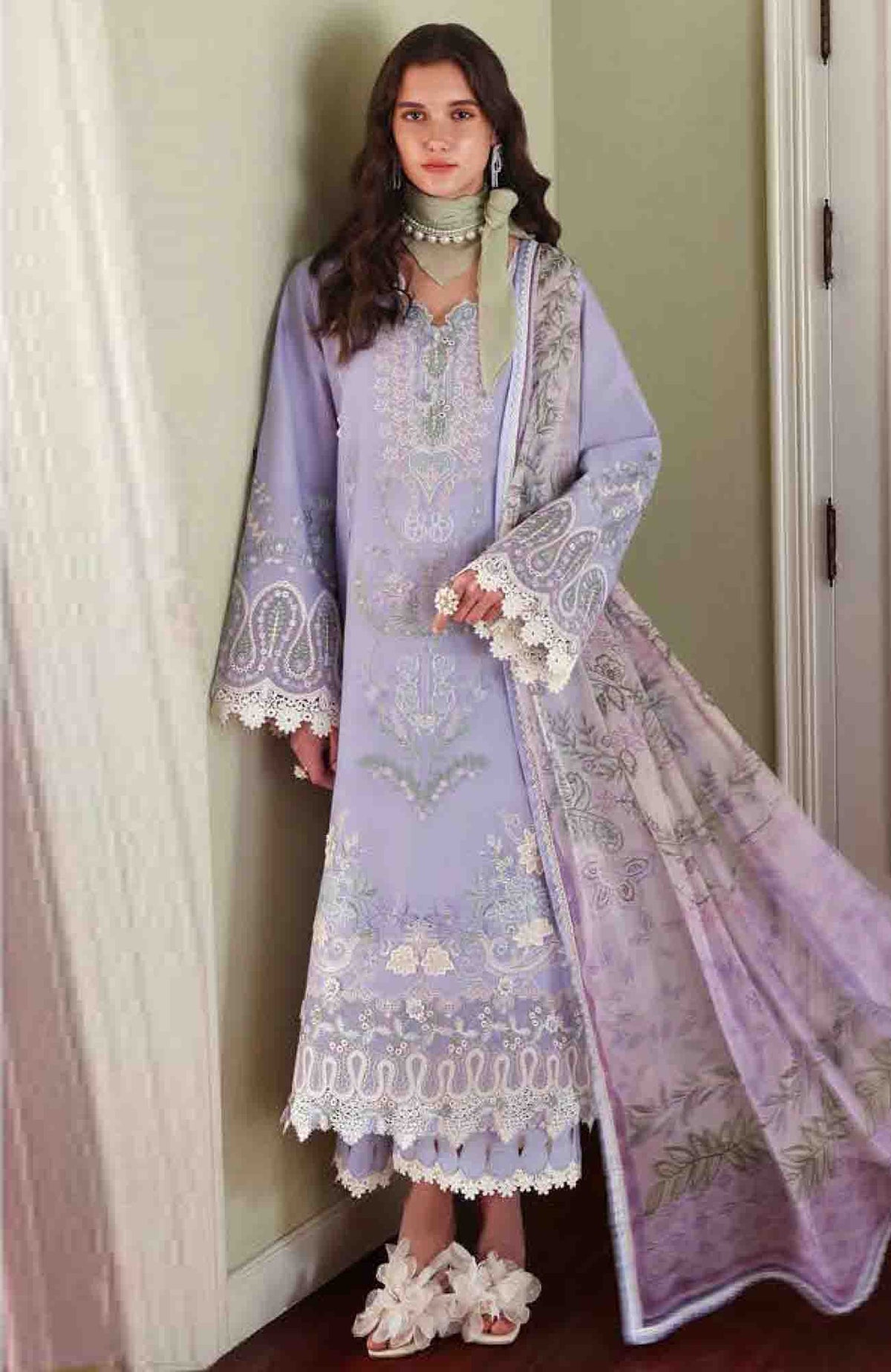 Belle Saison by Esmel Unstitched Lawn Embroidered 3 Piece Suit - ESLBLS-04-Eloise - Summer Collection