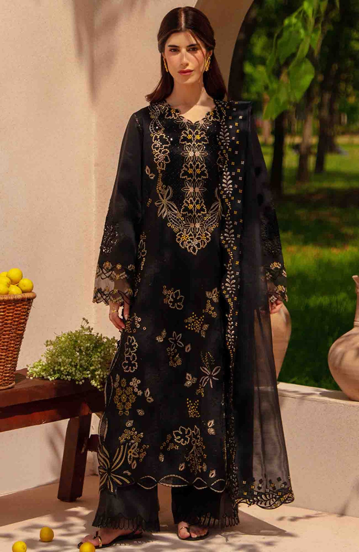 Luxury Eid By Rang Rasiya Unstitched Lawn Embroidered 3 Piece Suit  - RRLELXL-7- Layl- Summer Collection