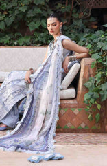 Reine Luxury By Republic Unstitched Lawn Embroidered 3 Piece Suits- RPRLXL-1A-IRIS- Summer Collection