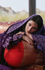 Kot Radha Kishan - Into The South By Hussain Rehar Unstitched Karandi  3 Piece Suit- HRKRKRDW- Sassi - Winter Collection