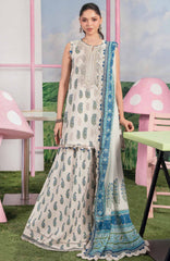 Mbasic by Maria B Unstitched Lawn Embroidered 3 Piece Suit - MBSCL-5A -  Summer Collection