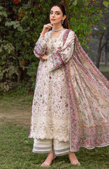 Chikankari by Elaf Unstitched Lawn Embroidered 3 Piece Suit - ELFCKL5A- Mehr -Summer Collection