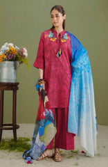 Coco  Prints Drop-One By Zara Shahjahan Unstitched Lawn Printed 3 Piece Suit - CCZSLP-5A- Gece   - Summer Collection