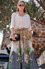 Mprints Safari Scape by Maria B Unstitched Lawn Embroidered 3 Piece Suit - MBMPSSL-5A -  Summer Collection