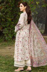 Chikankari by Elaf Unstitched Lawn Embroidered 3 Piece Suit - ELFCKL5A- Mehr -Summer Collection
