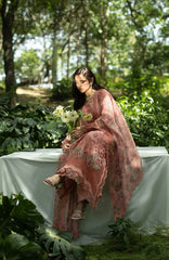 Luxury Lawn VoII By Elaf Unstitched Lawn Embroidered 3 Piece Suit - ELFLXL-5A- Endless Love - Summer Collection