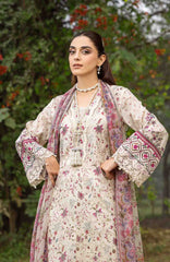 Chikankari by Elaf Unstitched Lawn Embroidered 3 Piece Suit - ELFCKL5A- Mehr -Summer Collection