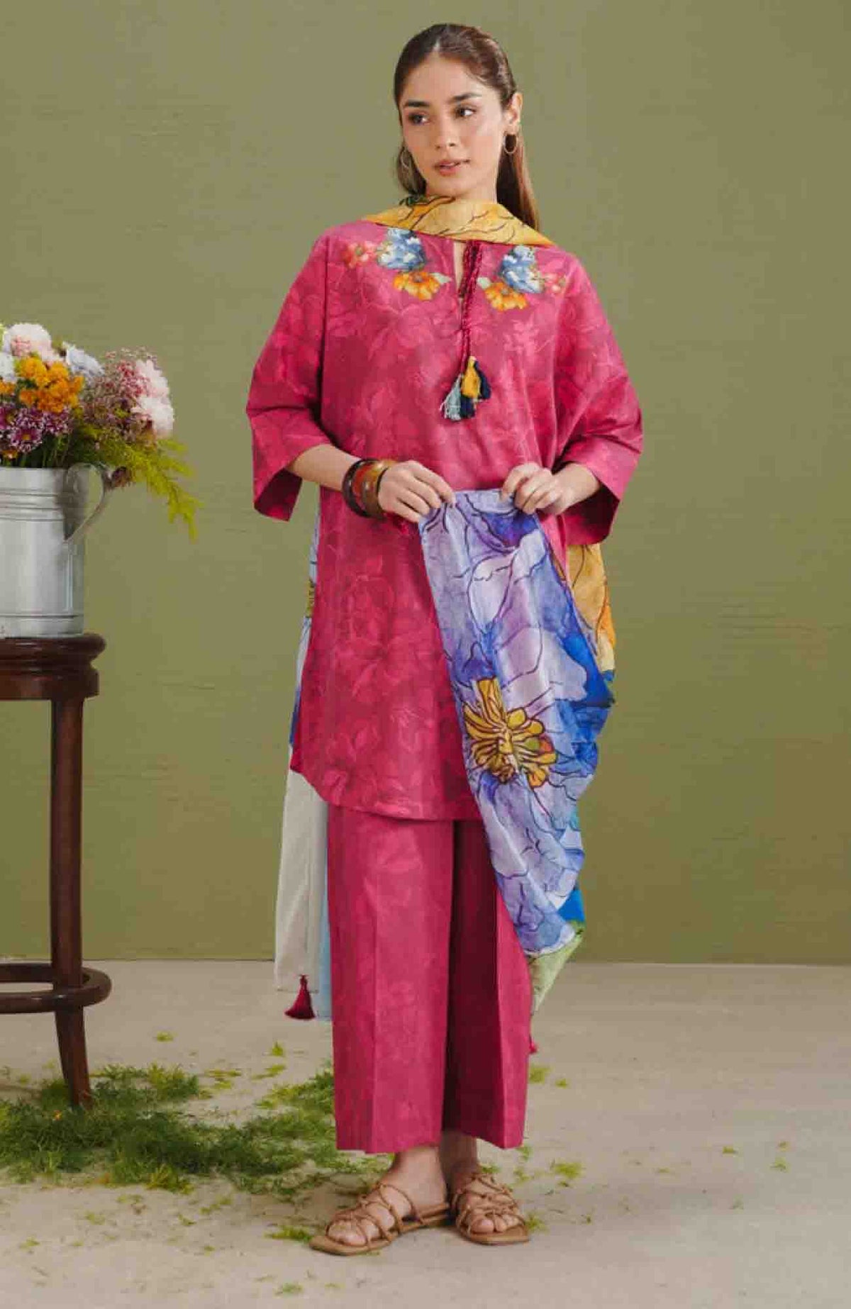 Coco  Prints Drop-One By Zara Shahjahan Unstitched Lawn Printed 3 Piece Suit - CCZSLP-5A- Gece   - Summer Collection