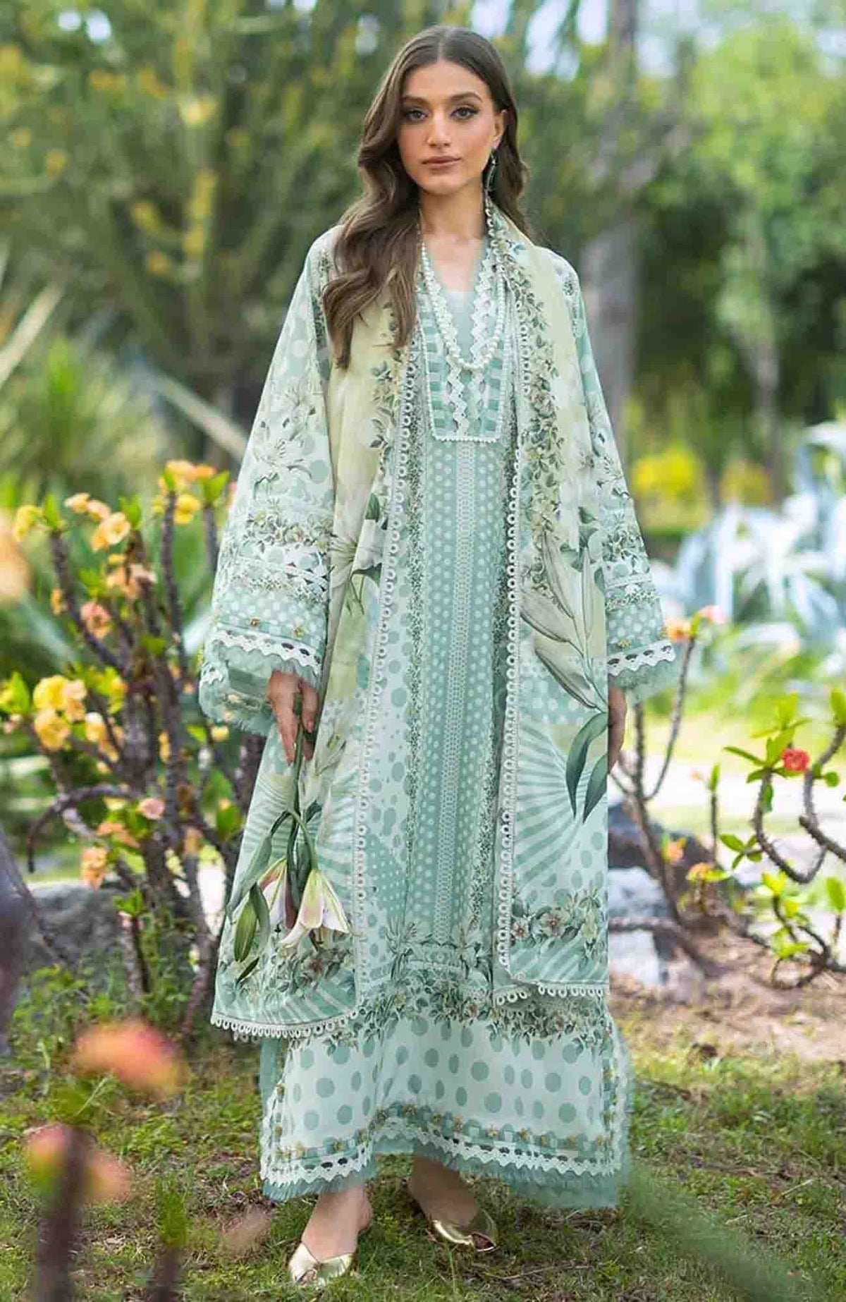 Bridgerton By Elaf Unstitched Lawn Printed 3 Piece Suit  - ELFBRGLP-5B- Ciela Belle- Summer Collection