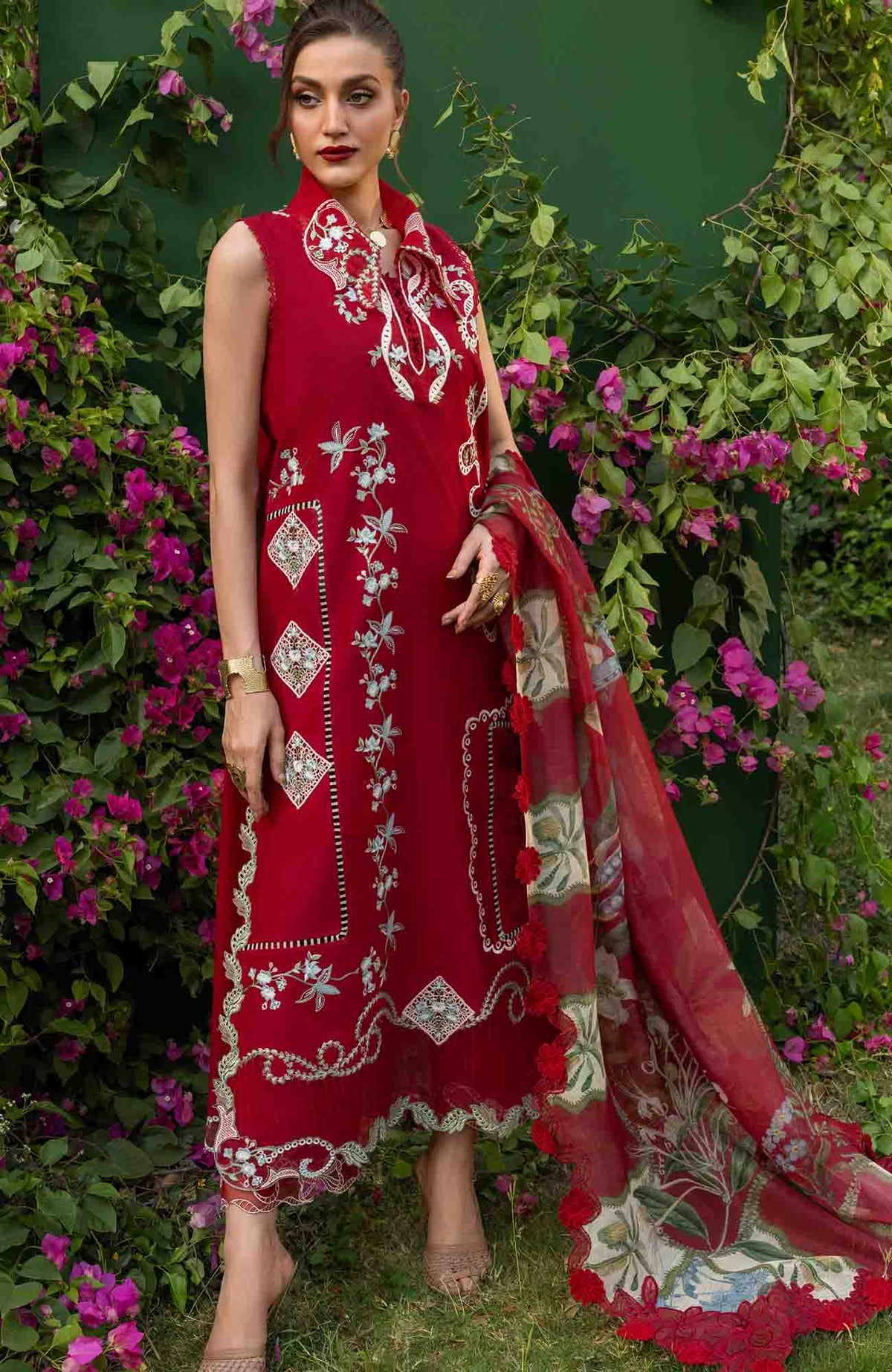 Bloom  By Saira Shakira Unstitched Lawn Embroidered 3 Piece Suits- SRSKBLM-5B- Elise- Summer Collection