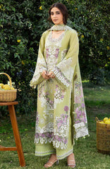 Luxury By Elaf Unstitched Lawn Embroidered 3 Piece Suit - ELFLXL-8- Pistachia - Summer Collection