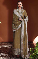 Nuvera Hemline By Mushq Unstitched Raw Silk Embroidered 3 Piece Suit MQHMNVF5-Jadis- Festive Collection