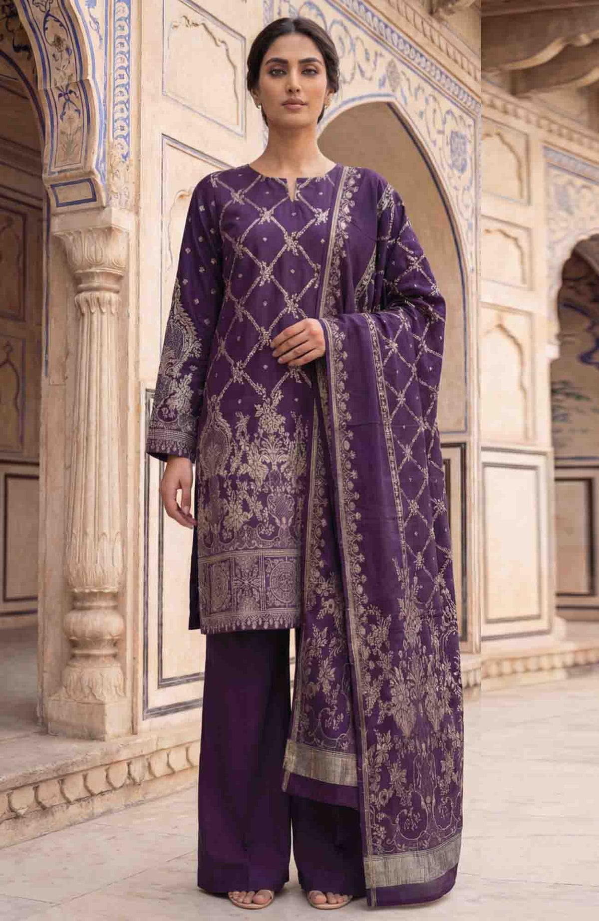 Raha by Soghat Creation unstitched Jacquard Lawn 3 Piece Suit- SCRHJL-05-Summer Collection