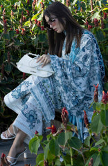 Santorini by Elaf Unstitched Lawn Printed 3 Piece Unstitched Suit - ELFSAN5- Surreal- Summer Collection