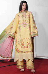 Jugnu by Hussain Rehar Unstitched Lawn Embroidered 3 Piece Suits- -JUGELXL-05- Jahan- Summer Collection