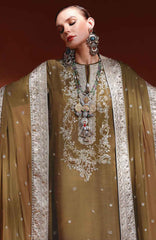 Nuvera Hemline By Mushq Unstitched Raw Silk Embroidered 3 Piece Suit MQHMNVF5-Jadis- Festive Collection