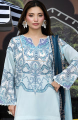 Luxury Printed Lawn By Regalia Unstitched  Lawn Printed 3 Piece Suit  - RGLASIBPRT-01- Lime laila- Summer Collection