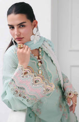 Qline by Qalamkar  Unstitched Lawn Embroidered 3 Piece Suit - QLMQDL-5- Raha -  Summer Collection