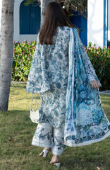 Santorini by Elaf Unstitched Lawn Printed 3 Piece Unstitched Suit - ELFSAN5- Surreal- Summer Collection