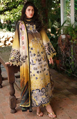 A Moi - Held By Love By Mushq Unstitched Luxury Lawn Embroidered 3 Piece Suit - MQHMAM-05- Timeless Charm -  Summer Collection