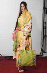 Jugnu by Hussain Rehar Unstitched Lawn Embroidered 3 Piece Suits- -JUGELXL-05- Jahan- Summer Collection