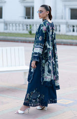 Signature Vol- II By Elaf Unstitched Lawn Embroidered 3 Piece Suit - ELFSGNV2-3A- Mariel - Summer Collection