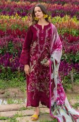 The Secret Garden - Hemline By Mushq Unstitched Lawn  Embroidered 3 Piece Suit MQHMSGL - 09 - Aurora Petals -  Summer Collection