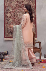 Zurr Signature by AB Textile Ready To Wear Organza Embroidered 3 Piece Suit - ABZRSN-05 - Formal Collection