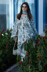 Santorini by Elaf Unstitched Lawn Printed 3 Piece Unstitched Suit - ELFSAN5- Surreal- Summer Collection