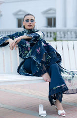 Signature Vol- II By Elaf Unstitched Lawn Embroidered 3 Piece Suit - ELFSGNV2-3A- Mariel - Summer Collection