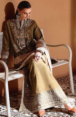 Nuvera Hemline By Mushq Unstitched Raw Silk Embroidered 3 Piece Suit MQHMNVF5-Jadis- Festive Collection