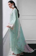 Qline by Qalamkar  Unstitched Lawn Embroidered 3 Piece Suit - QLMQDL-5- Raha -  Summer Collection