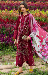 The Secret Garden - Hemline By Mushq Unstitched Lawn  Embroidered 3 Piece Suit MQHMSGL - 09 - Aurora Petals -  Summer Collection