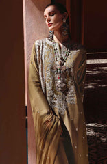 Nuvera Hemline By Mushq Unstitched Raw Silk Embroidered 3 Piece Suit MQHMNVF5-Jadis- Festive Collection