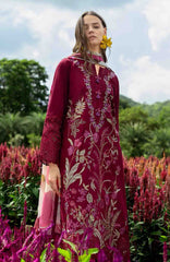 The Secret Garden - Hemline By Mushq Unstitched Lawn  Embroidered 3 Piece Suit MQHMSGL - 09 - Aurora Petals -  Summer Collection