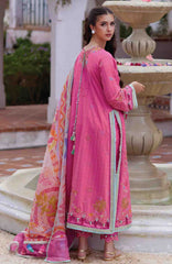 Luxury Lawn By Farah Talib Aziz Unstitched Lawn Embroidered 3 Piece Suit - FTALXL-05- Palmira Pink- Summer Collection