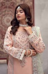 Zurr Signature by AB Textile Ready To Wear Organza Embroidered 3 Piece Suit - ABZRSN-05 - Formal Collection