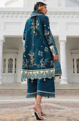 Kala Bagh By Hussain Rehar Unstitched Luxury Lawn Embroidered 3 Piece Suit - HRKBLXL-05- Azraq- Summer Collection