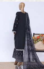Chikankari BY HZ Textiles  Ready to wear Embroidered 3 Piece Suit -HZCHKEMB -06- Night Spark-  Summer Collection