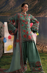 M Basics Agla Station by Maria B Unstitched Printed Khaddar 3 Piece Suit - MBSCKHDW-6A- Winter Collection