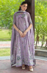 Bridgerton By Elaf Unstitched Lawn Printed 3 Piece Suit  - ELFBRGLP-6A- Lilac Garden- Summer Collection