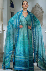 Luxury Lawn By Sobia Nazir Unstitched Lawn Embriodered 3 Piece Suit - SNLEL-6A- Summer Collection
