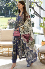 Santorini by Elaf Unstitched Lawn Printed 3 Piece Unstitched Suit - ELFSAN6A- Boo Berry- Summer Collection