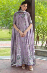 Bridgerton By Elaf Unstitched Lawn Printed 3 Piece Suit  - ELFBRGLP-6A- Lilac Garden- Summer Collection