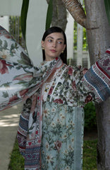 Santorini by Elaf Unstitched Lawn Printed 3 Piece Unstitched Suit - ELFSAN6B- Opa Line Garden- Summer Collection
