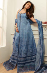 Luxury Lawn By Sobia Nazir Unstitched Lawn Embriodered 3 Piece Suit - SNLEL-6B- Summer Collection