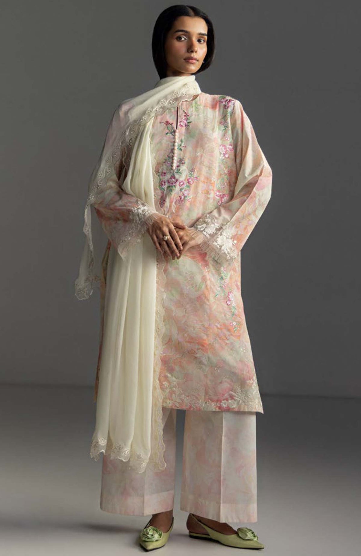 Coco Lawn By Zara Shahjahan Embroidered Lawn Suits Unstitched 3 Piece - CCLZSL6B - AIRA -   Summer Collection