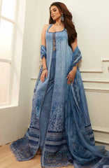 Luxury Lawn By Sobia Nazir Unstitched Lawn Embriodered 3 Piece Suit - SNLEL-6B- Summer Collection