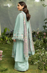 Luxury Lawn VoII By Elaf Unstitched Lawn Embroidered 3 Piece Suit - ELFLXL-6B- Mint Story- Summer Collection